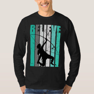 Camiseta Arco de flecha de arquera de arquera verde de muje