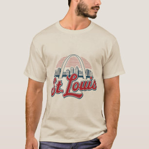 Camiseta Arco de la Puerta de St. Louis vintage, orgullo ic