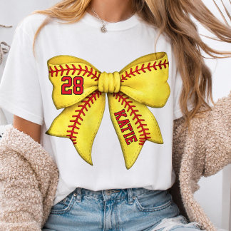 Camiseta Arco de Mamá de Sóftbol Personalizado, nombre y nú