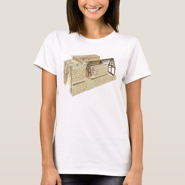 Camiseta Arco de ménsula del maya. Detalle. México (Anverso)