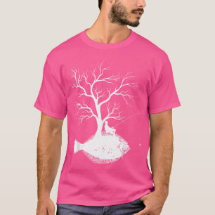 Camiseta Arco de pesca de árbol gráfico - Fluido de peces