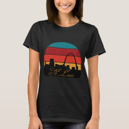 Camiseta Arco de Puerta de San Luis Retro Viaje