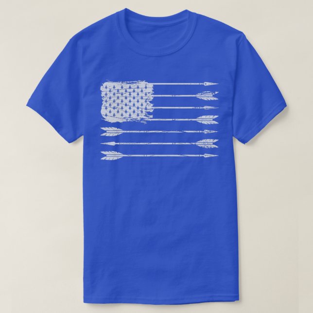 Camiseta Arco de tiro con arco de la bandera estadounidense (Diseño del anverso)