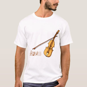 Camiseta Arco de violín y personal de la música en gráfi