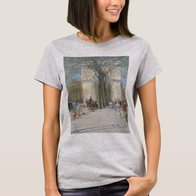 Camiseta Arco de Washington, primavera por Frederick Childe (Anverso)