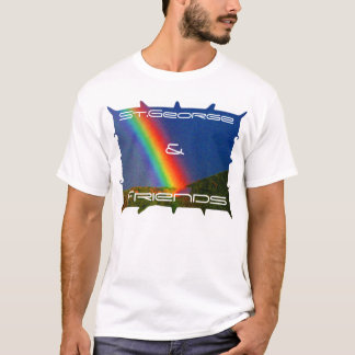 Camiseta arco iris 1, San Jorge, y, amigos