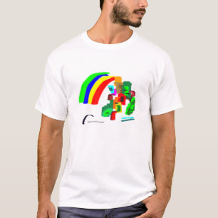 Camiseta arco iris abstracto
