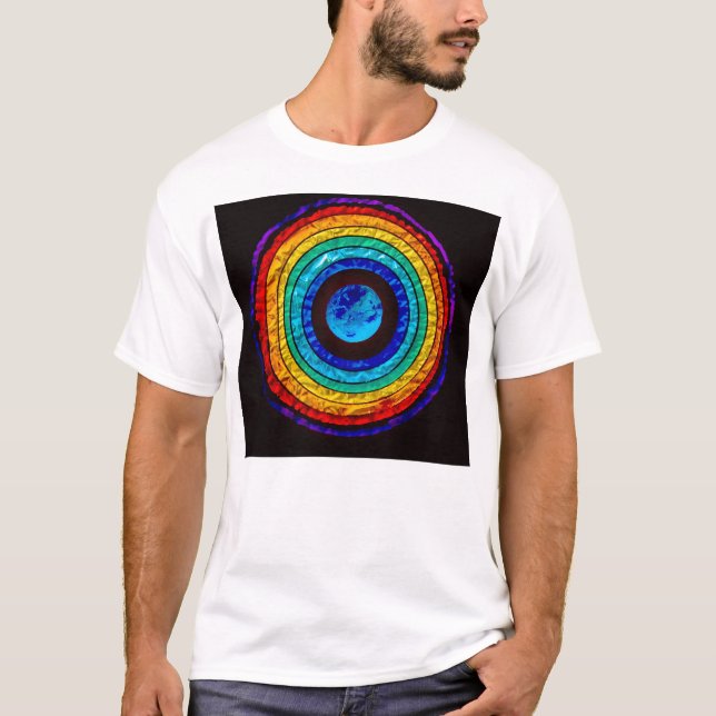 Camiseta Arco iris alrededor de la tierra (Anverso)