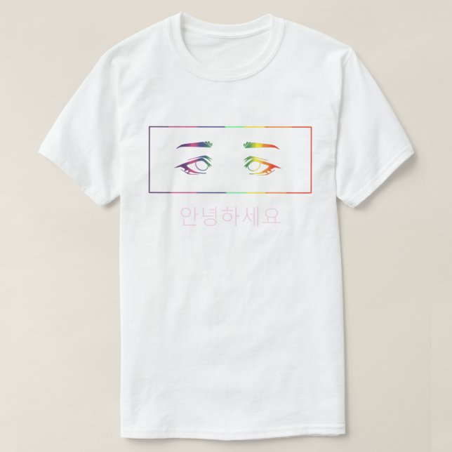 Camiseta arco iris de Anime Eyes [hola] (Diseño del anverso)