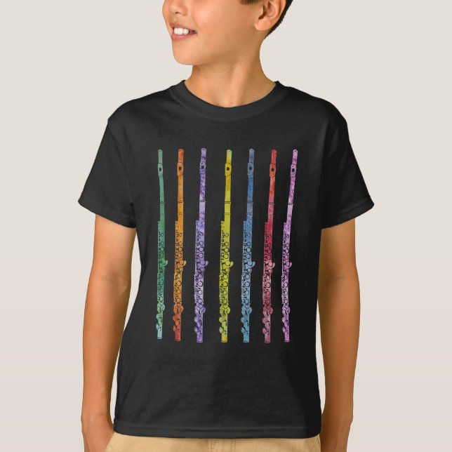 Camiseta Arco iris de flautas (Anverso)