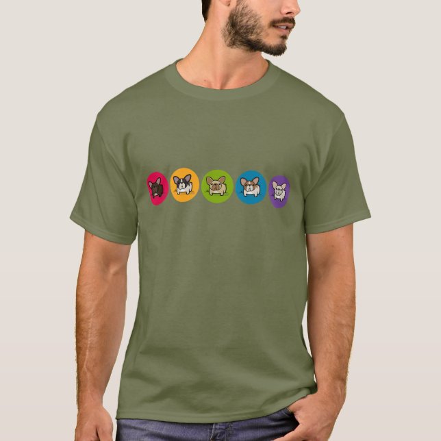 Camiseta Arco iris de Frenchie (Anverso)