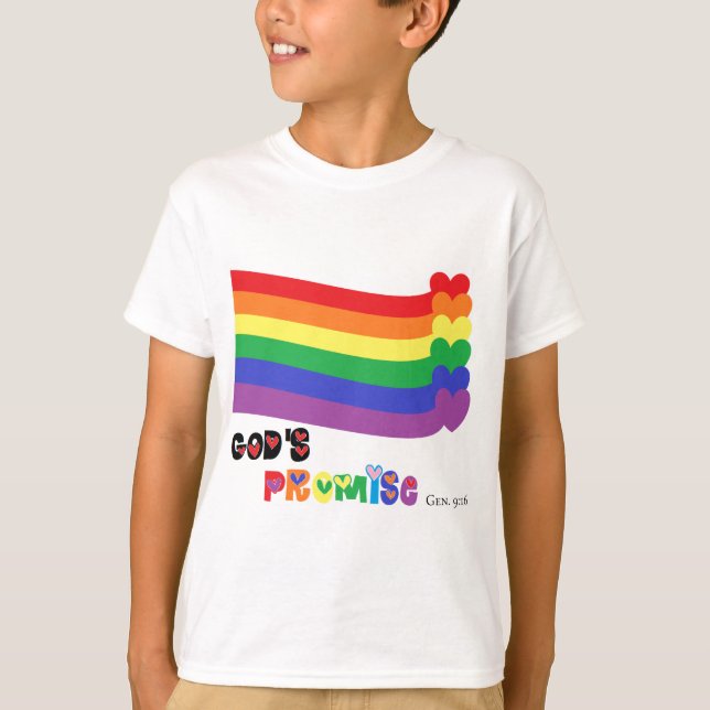 Camiseta Arco iris de la promesa de dios (Anverso)