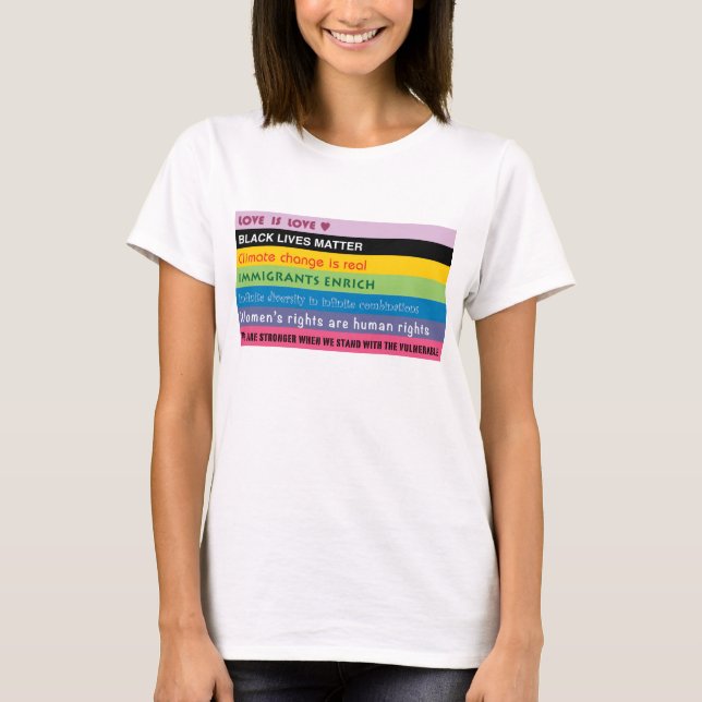 Camiseta Arco iris de lemas progresivos (Anverso)