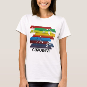 Camiseta arco iris de los artes marciales del capoeira de