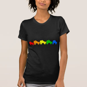 Camiseta arco iris de patinaje