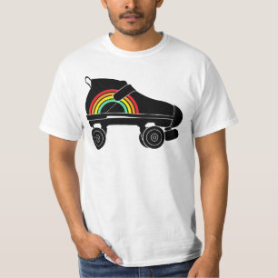 Camiseta arco iris de patinaje de cuatro rodillos