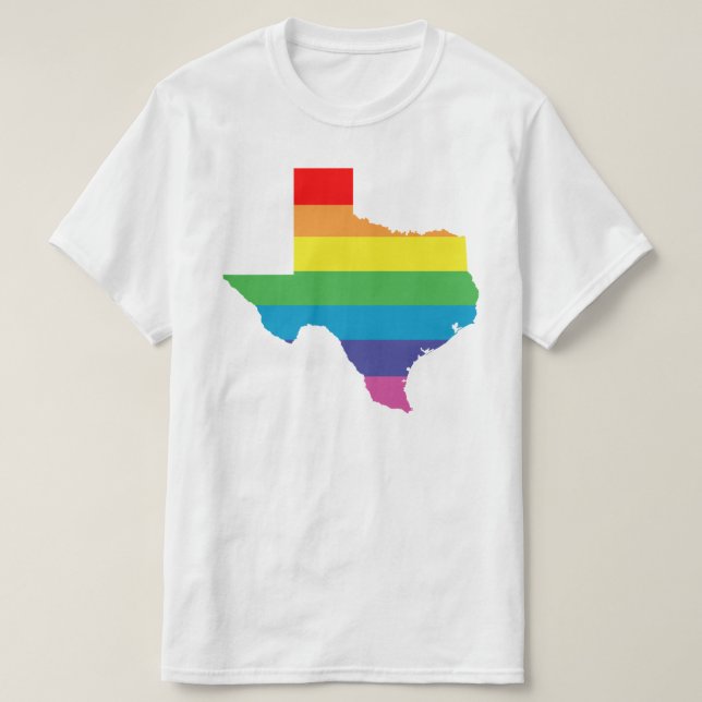 Camiseta arco iris de Tejas (Diseño del anverso)
