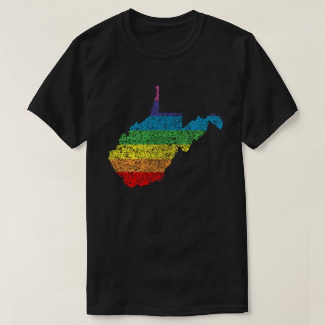 Camiseta arco iris de Virginia Occidental (Diseño del anverso)
