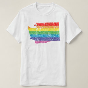 Camiseta arco iris de washington