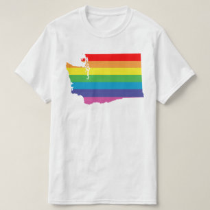 Camiseta arco iris de washington