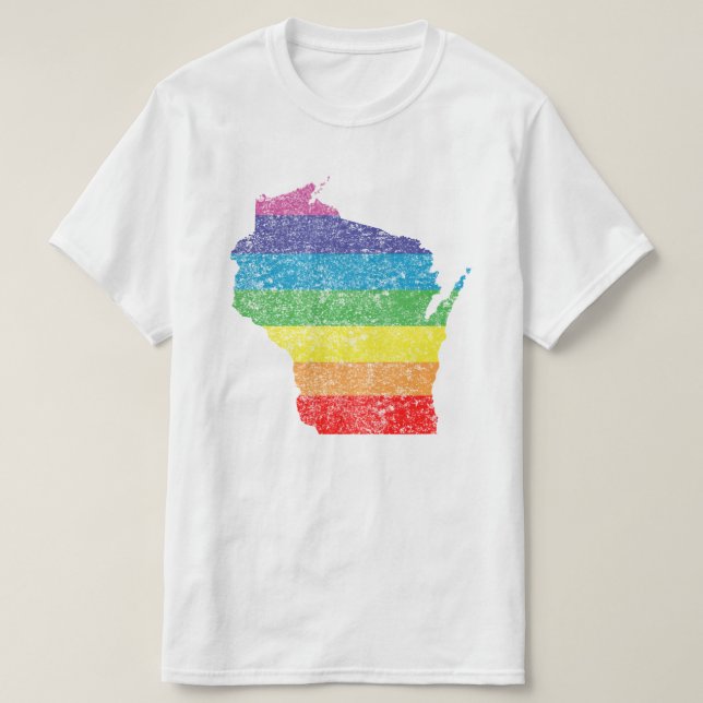 Camiseta arco iris de Wisconsin (Diseño del anverso)