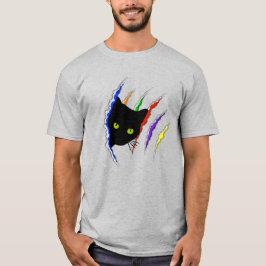 Camiseta Arco iris del dueño del gato del orgullo gay