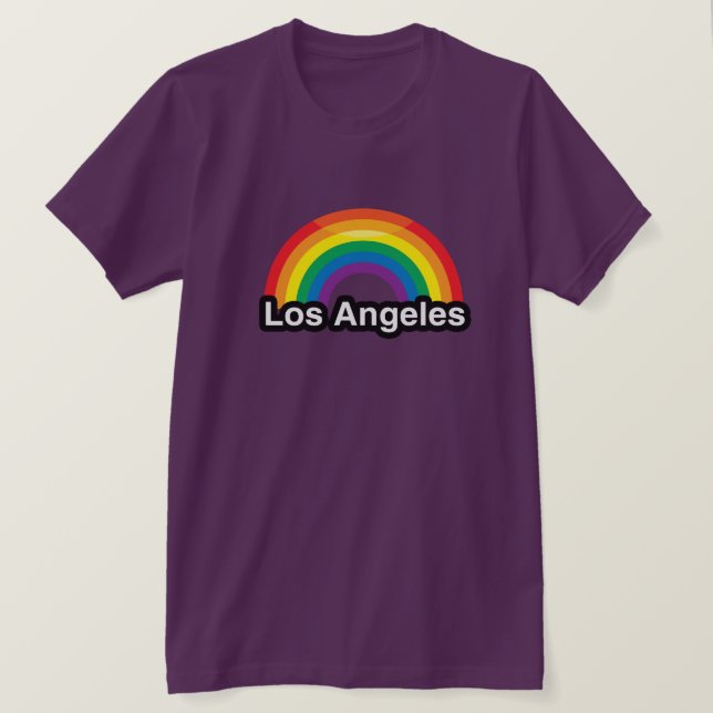 CAMISETA ARCO IRIS DEL ORGULLO DE LOS ÁNGELES LGBT - .PNG (Anverso del diseño)