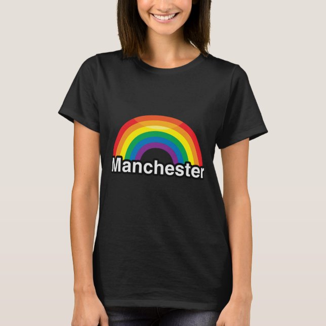 CAMISETA ARCO IRIS DEL ORGULLO DE MANCHESTER - .PNG (Anverso)