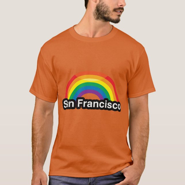 CAMISETA ARCO IRIS DEL ORGULLO DE SAN FRANCISCO LGBT - .PNG (Anverso)