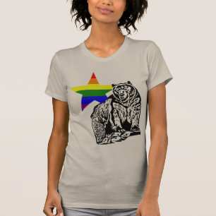 Camiseta Arco iris del oso grizzly de Kris Alan