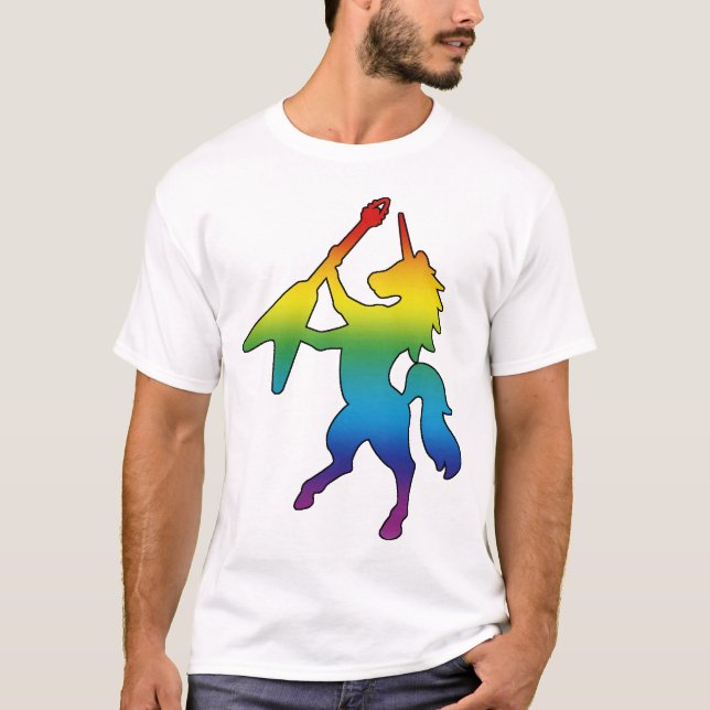 Camiseta Arco iris del unicornio (Anverso)