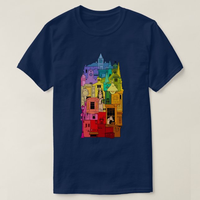 Camiseta arco iris histórico de galena illinois (Diseño del anverso)