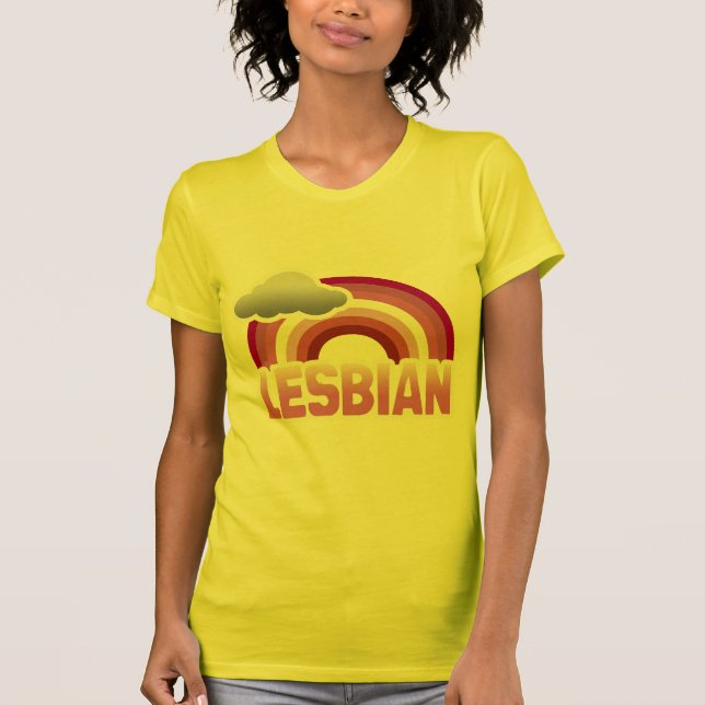CAMISETA ARCO IRIS LESBIANO (Anverso)