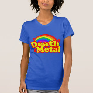 Camiseta Arco iris metalizado de la muerte divertida
