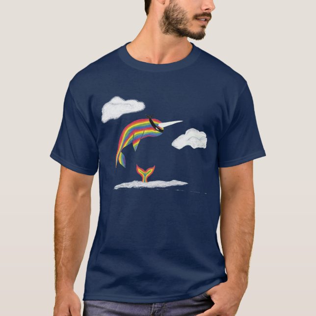 Camiseta Arco iris Ninja Narwhal (Anverso)