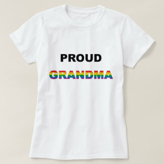 Camiseta Arco iris orgulloso LGBT de la abuela