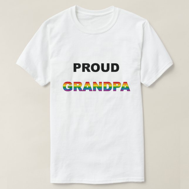 Camiseta Arco iris orgulloso LGBT del abuelo (Diseño del anverso)