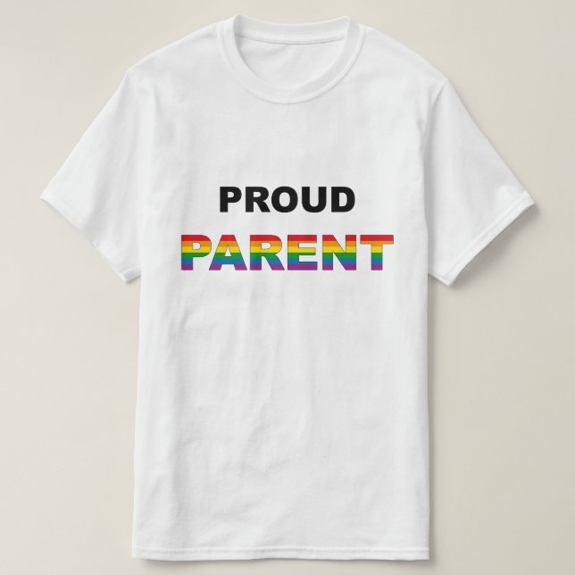 Camiseta Arco iris orgulloso LGBT del padre (Diseño del anverso)
