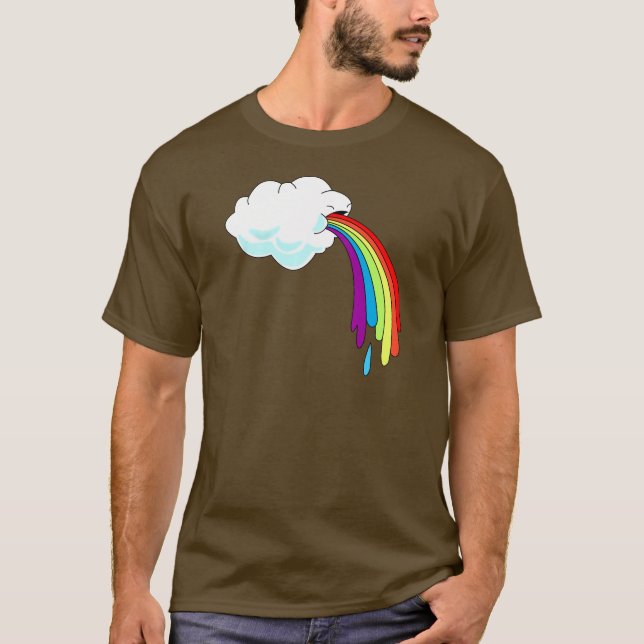 Camiseta Arco iris Puking de la nube (Anverso)