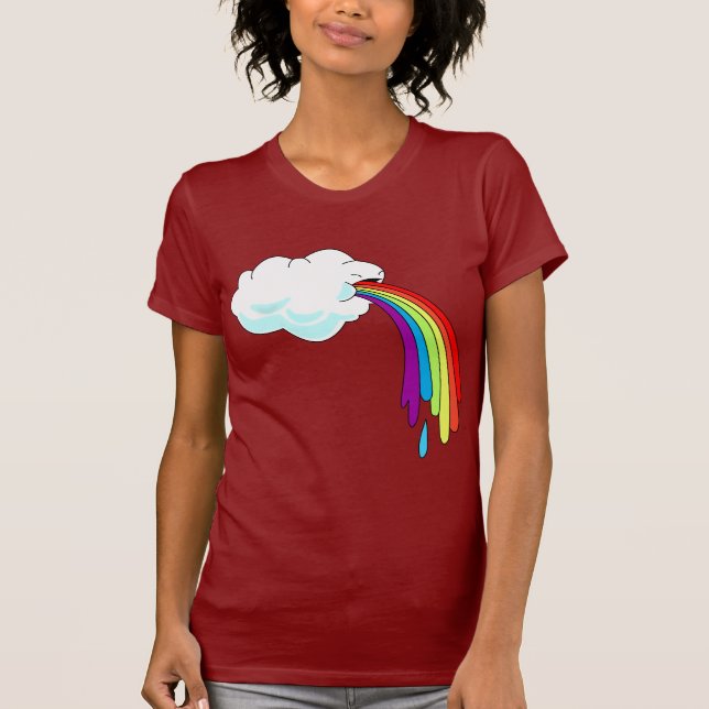 Camiseta Arco iris Puking de la nube (Anverso)