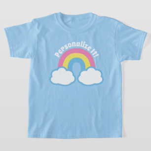 Camiseta arco iris retro