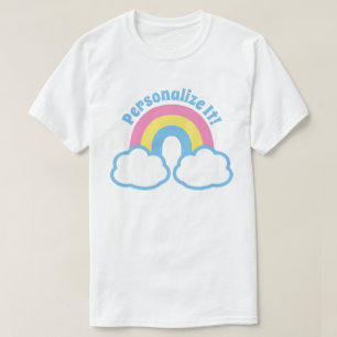 Camiseta arco iris retro