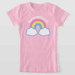 Camiseta arco iris retro