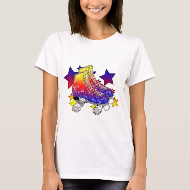 Camiseta Arco iris Rollerskates (Anverso)
