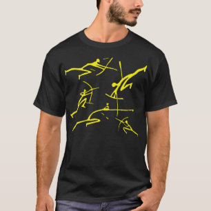 Camiseta Arco Minimalista de Bowman Amarillo Arte Rupestre 