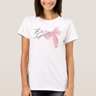 Camiseta Arco Rosa Beige Acuarela Moderna Es una Niña
