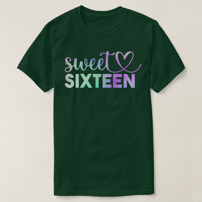 Camiseta Arcoiris 16 cumpleaños 16 dulce siena (Diseño del anverso)