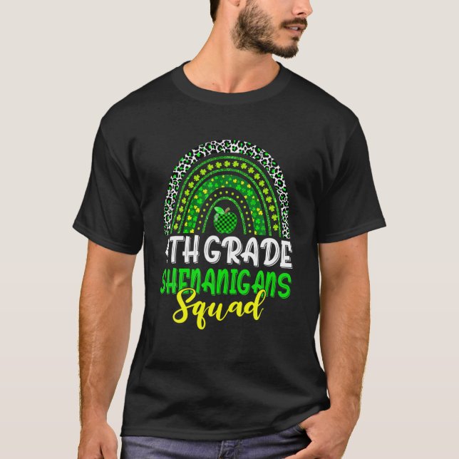 Camiseta Arcoiris 4º Grado Shenanigans Squad St Patricks Da (Anverso)