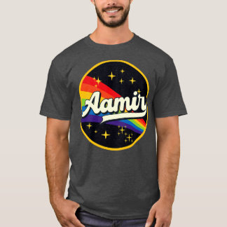Camiseta Arcoiris Aamir en estilo de vintage espacial