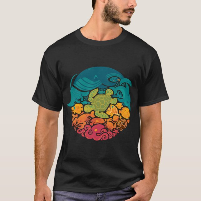 Camiseta Arcoíris Acuático (azul claro) (Anverso)